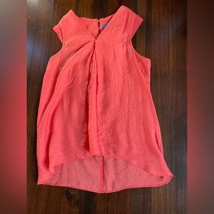 Simply Vera Coral Chiffon Sleeveless Shirt